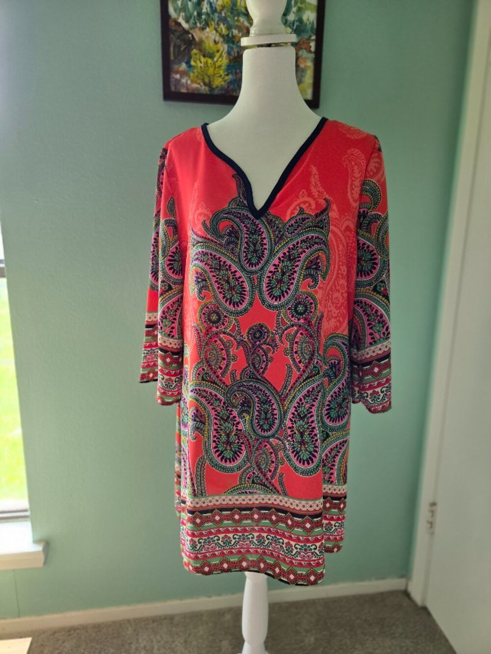 YoYo5 Paisley Borderprint Tunic. Size M